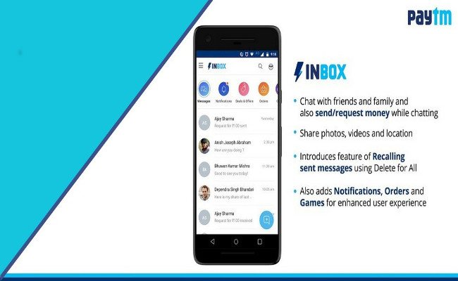 WhatsApp को टक्कर देने के लिए PayTM लेके आया इनबॉक्स