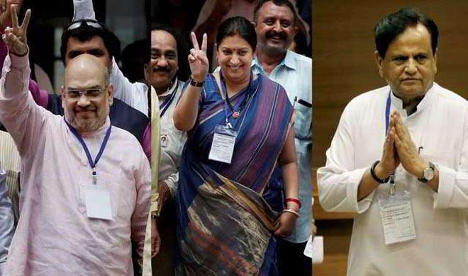 अहमद पटेल गुजरात से राज्यसभा चुनाव जीते, अमित शाह – स्मृति भी जीतीं.