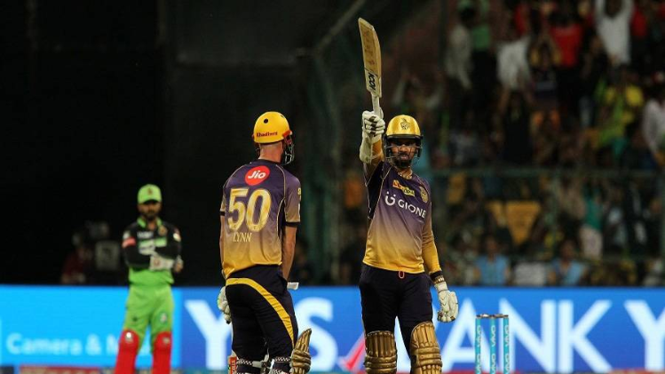 कोलकाता नाइटराइडर्स ने रॉयल चैलेंजर्स बेंगलोर को 6 विकेट से हराया